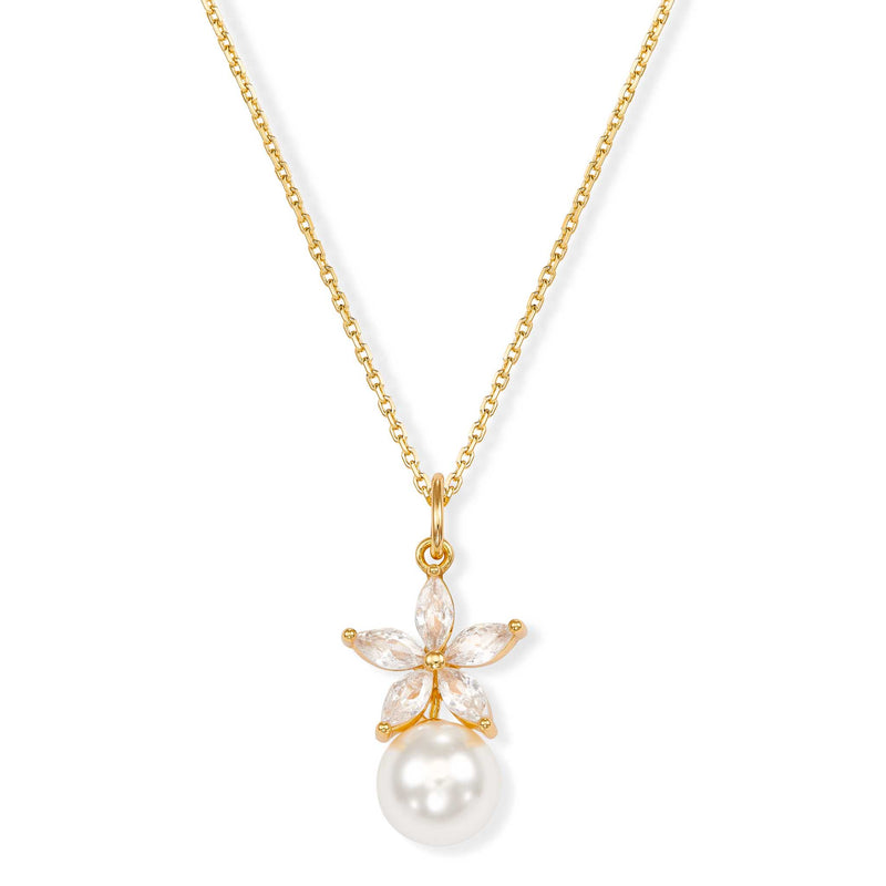 Collier Fleur Or, S925