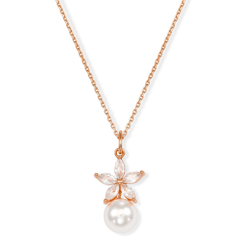 Collier Fleurs Or Rose, S925