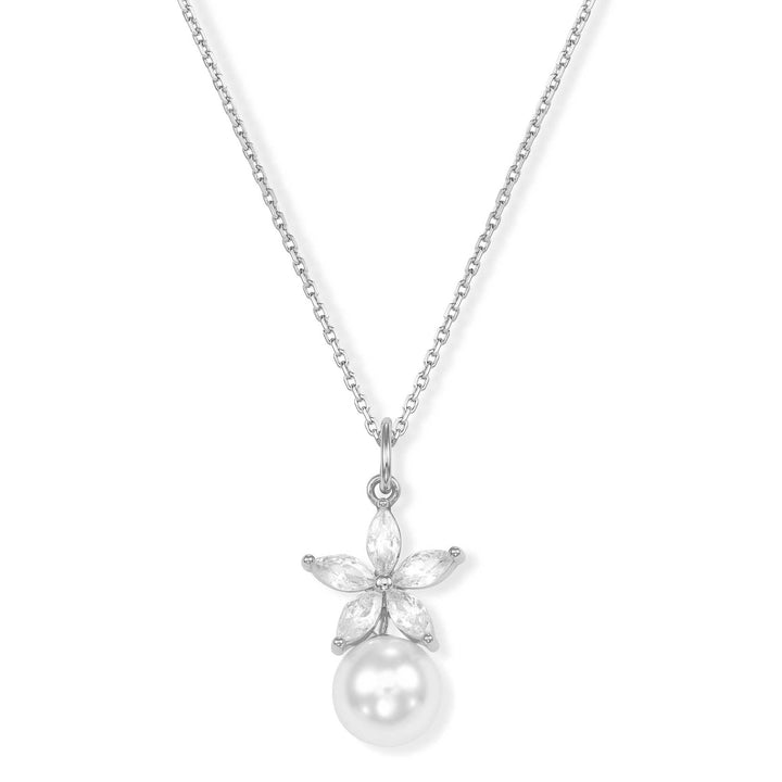 Collier Fleur Argent, S925