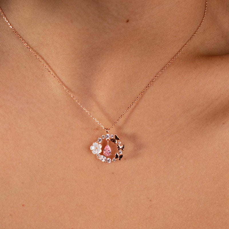 Collier Pink Drop, S925